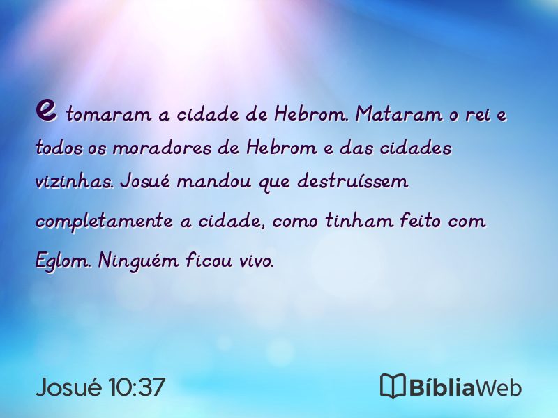 Josué 10:37 em imagem para compartilhar