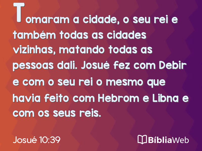 Josué 10:39 em imagem para compartilhar