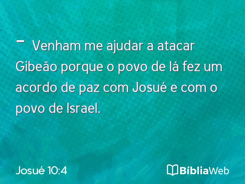 Josué 10:4 em imagem para compartilhar