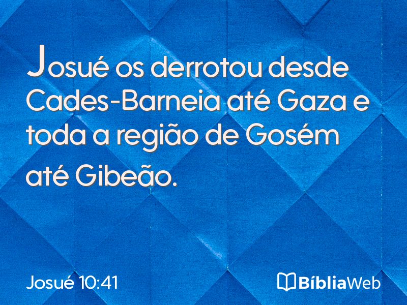 Josué 10:41 em imagem para compartilhar