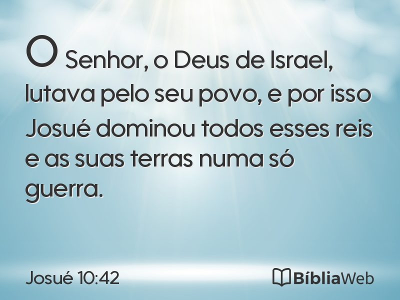 Josué 10:42 em imagem para compartilhar