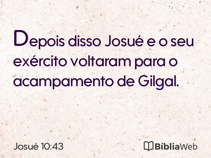 Josué 10:43 em imagem para compartilhar