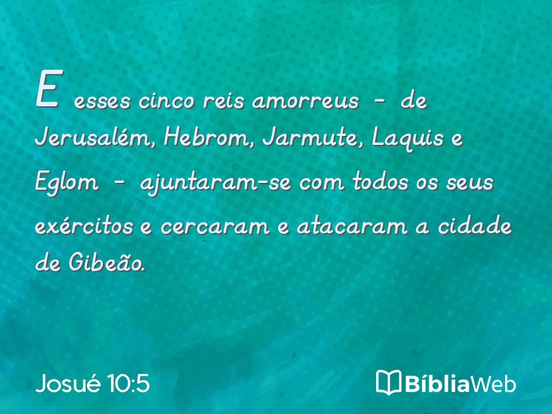 Josué 10:5 em imagem para compartilhar
