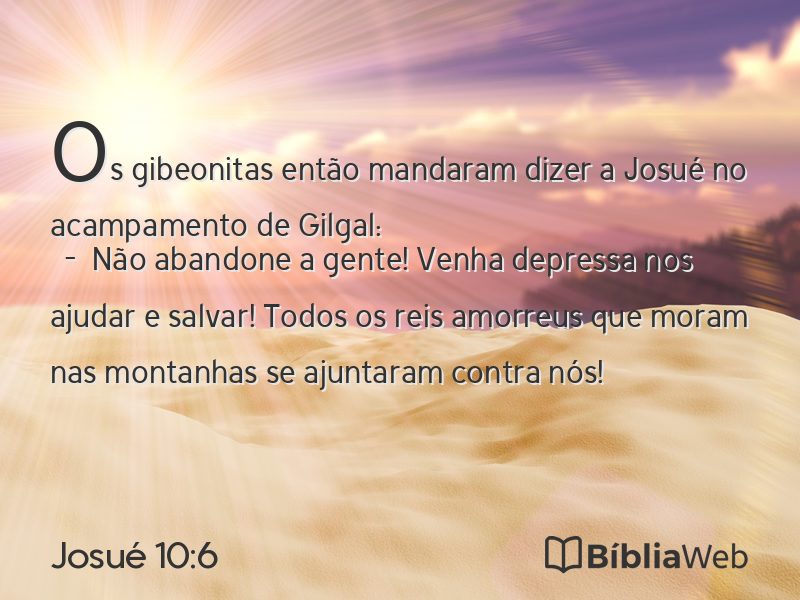 Josué 10:6 em imagem para compartilhar