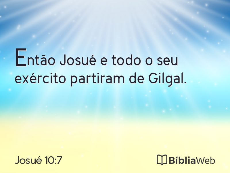 Josué 10:7 em imagem para compartilhar