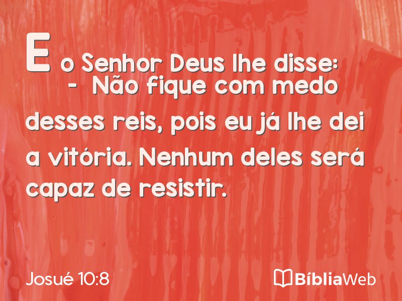 Josué 10:8 em imagem para compartilhar