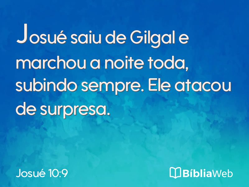 Josué 10:9 em imagem para compartilhar
