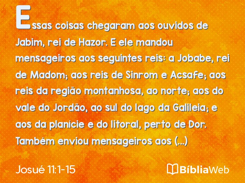 Josué 11:1-15 em imagem para compartilhar