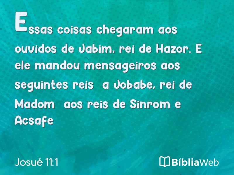 Josué 11:1 em imagem para compartilhar