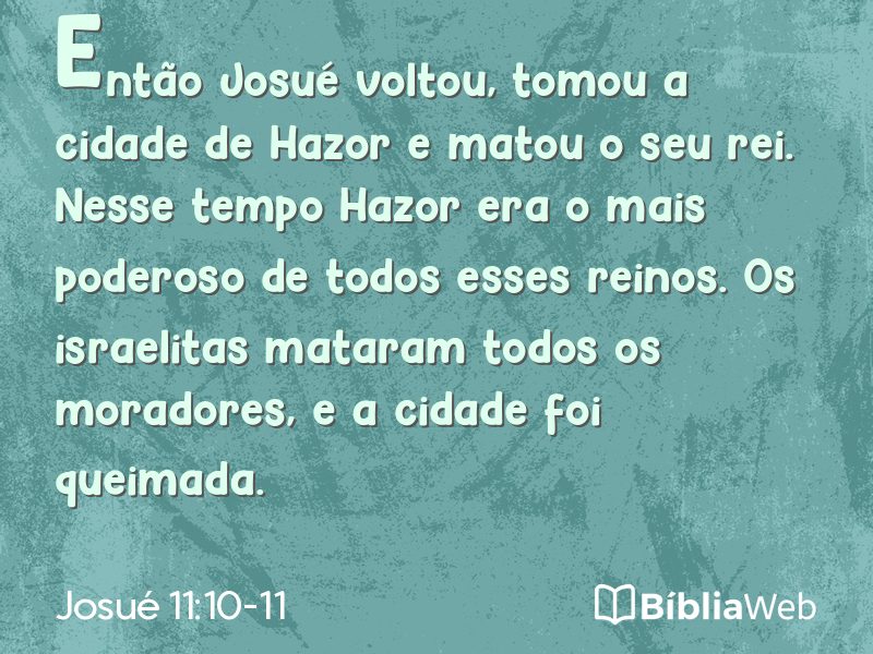 Josué 11:10-11 em imagem para compartilhar
