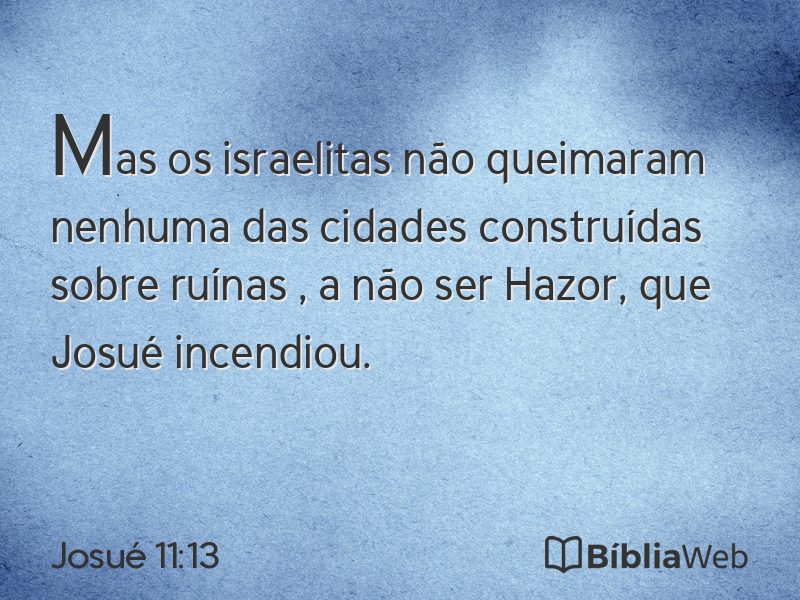 Josué 11:13 em imagem para compartilhar