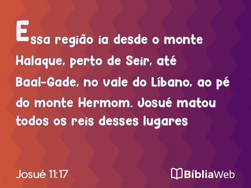 Josué 11:17 em imagem para compartilhar