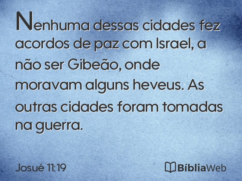 Josué 11:19 em imagem para compartilhar