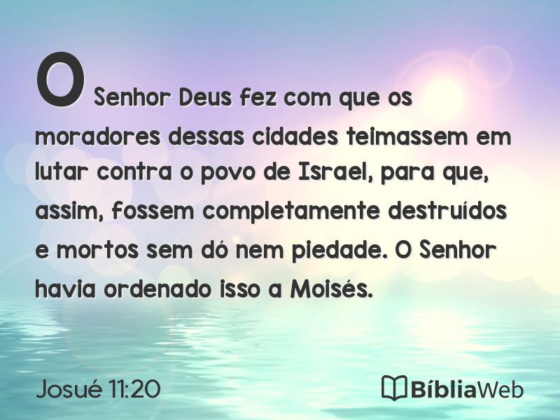 Josué 11:20 em imagem para compartilhar