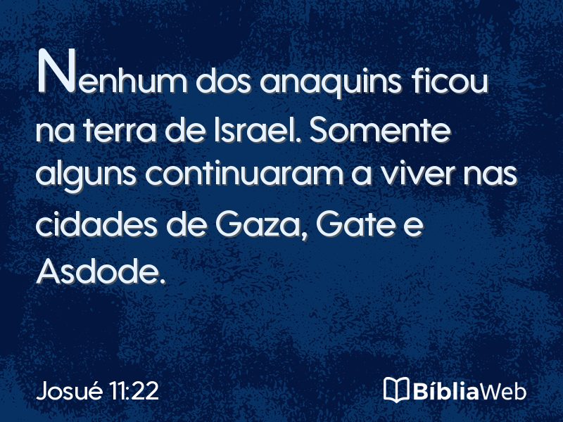 Josué 11:22 em imagem para compartilhar