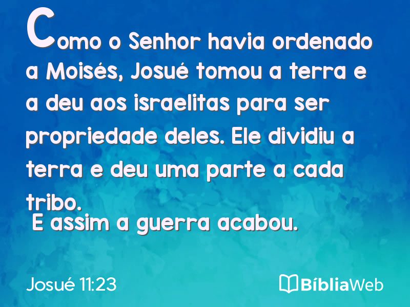 Josué 11:23 em imagem para compartilhar