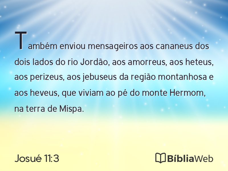 Josué 11:3 em imagem para compartilhar