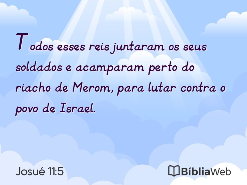 Josué 11:5 em imagem para compartilhar