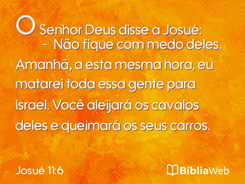 Josué 11:6 em imagem para compartilhar