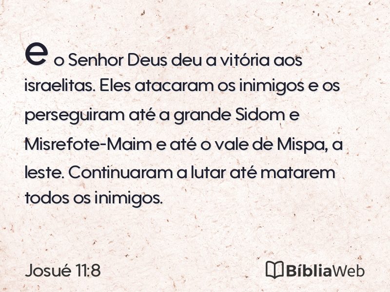 Josué 11:8 em imagem para compartilhar