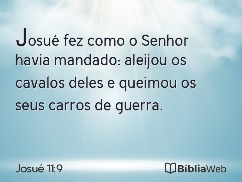 Josué 11:9 em imagem para compartilhar