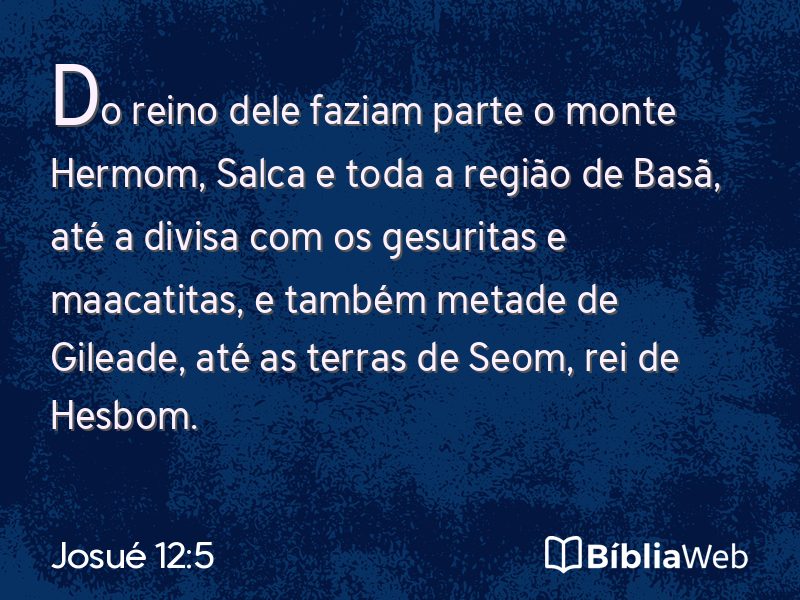 Josué 12:5 em imagem para compartilhar