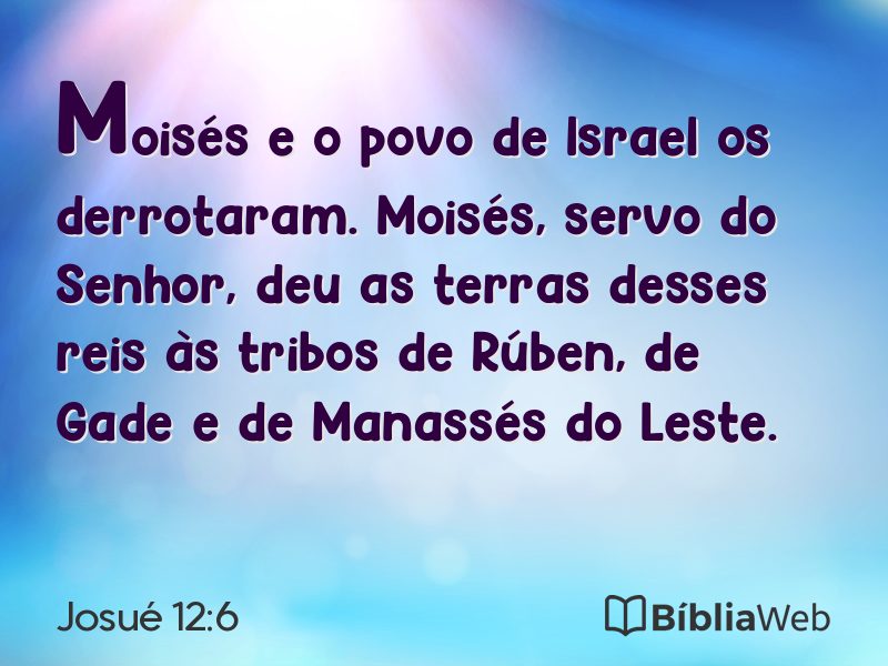 Josué 12:6 em imagem para compartilhar