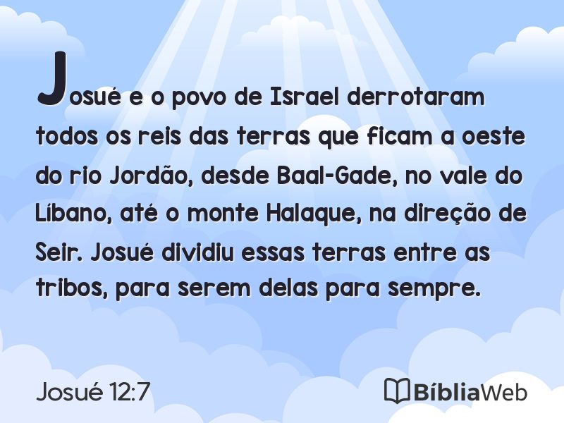 Josué 12:7 em imagem para compartilhar