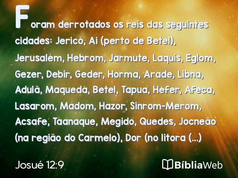 Josué 12:9 em imagem para compartilhar