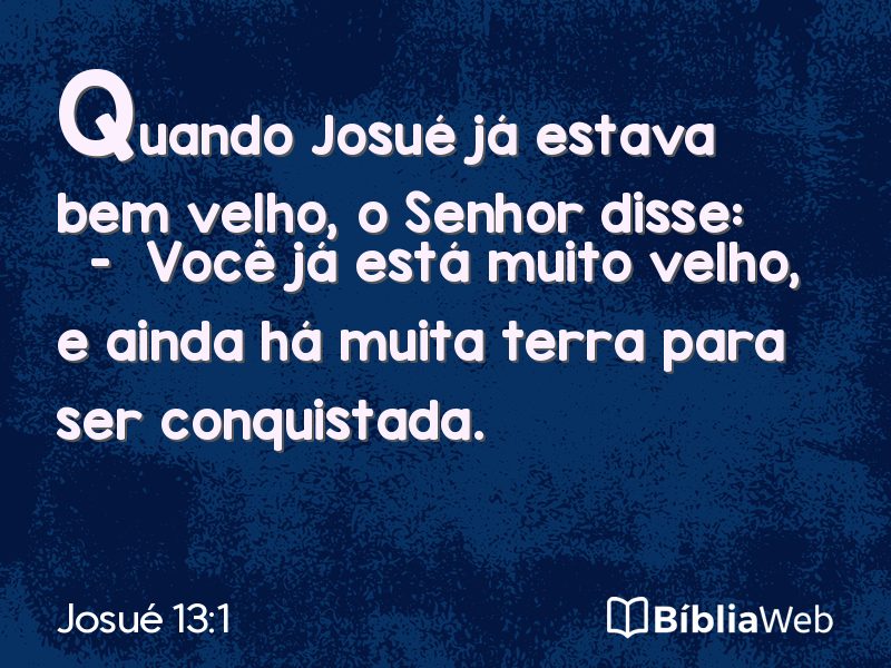 Josué 13:1 em imagem para compartilhar