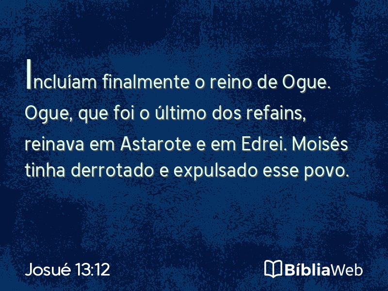 Josué 13:12 em imagem para compartilhar