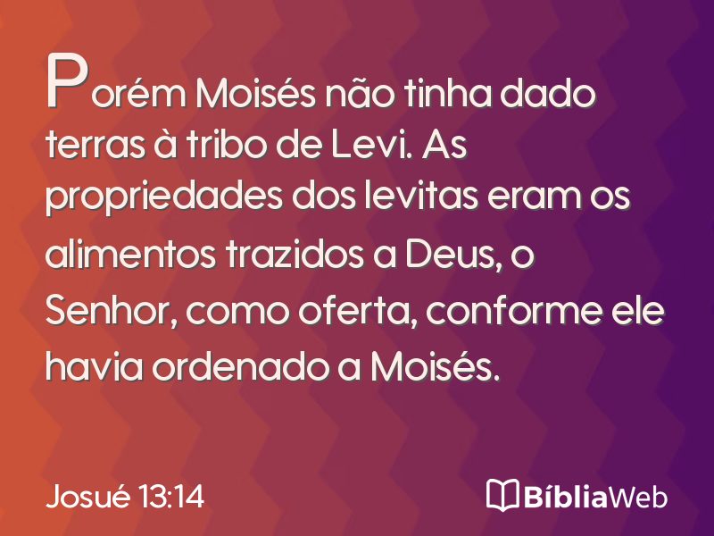 Josué 13:14 em imagem para compartilhar