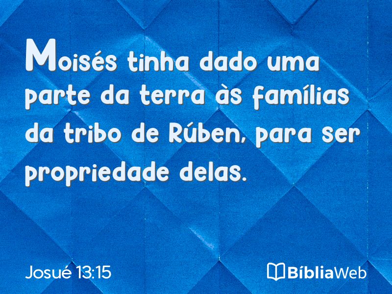 Josué 13:15 em imagem para compartilhar