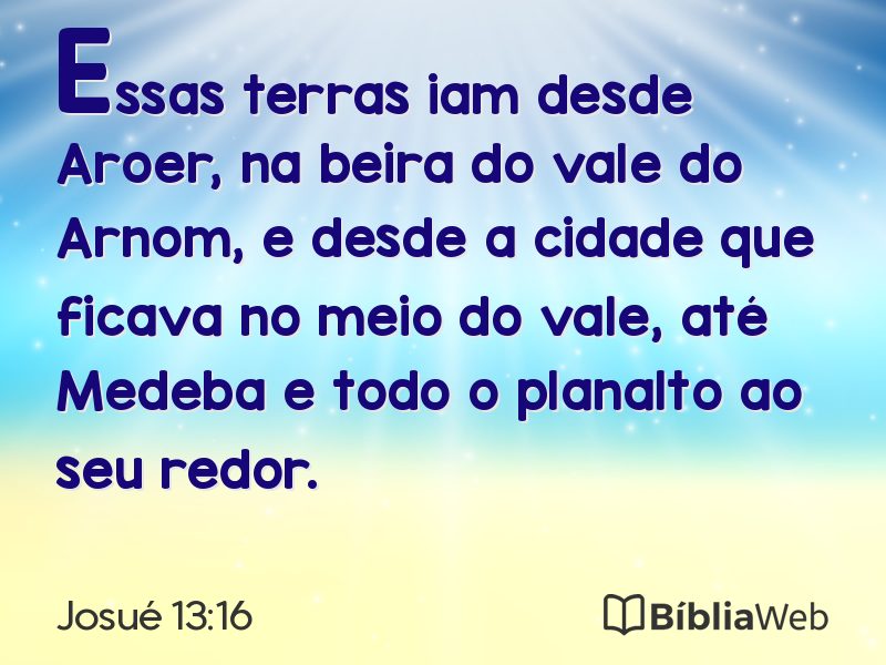 Josué 13:16 em imagem para compartilhar