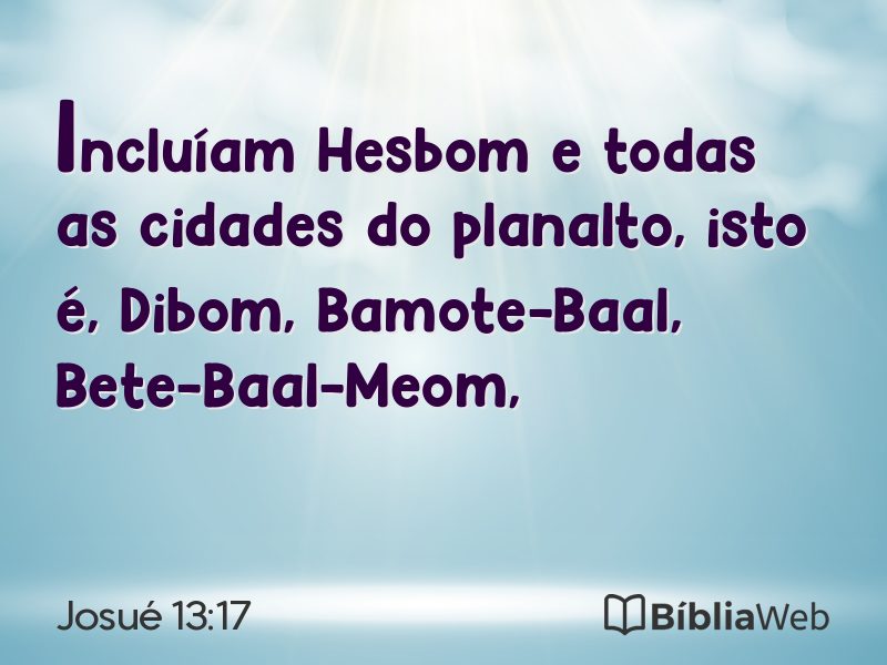 Josué 13:17 em imagem para compartilhar