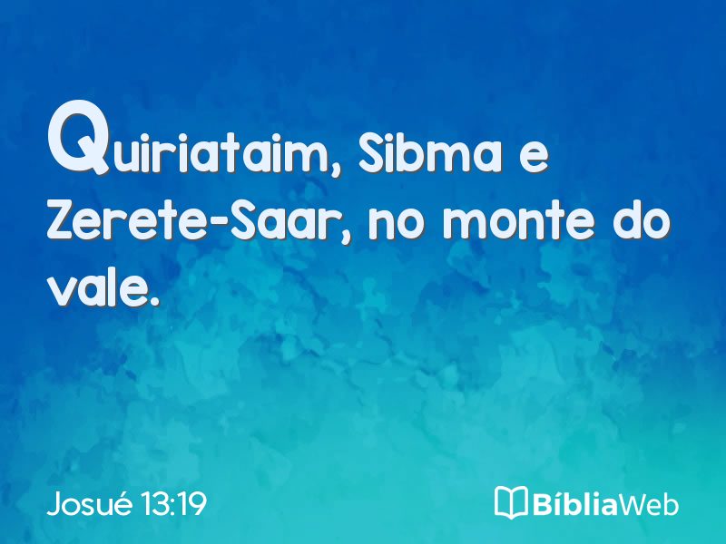 Josué 13:19 em imagem para compartilhar