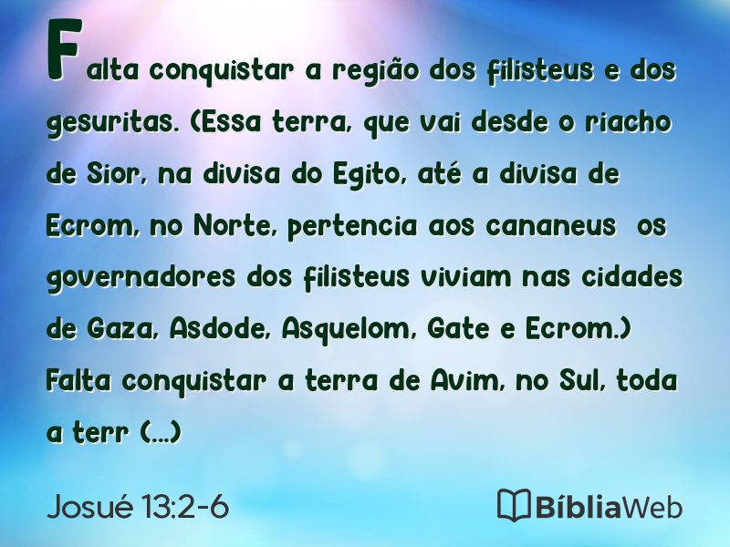 Josué 13:2-6 em imagem para compartilhar