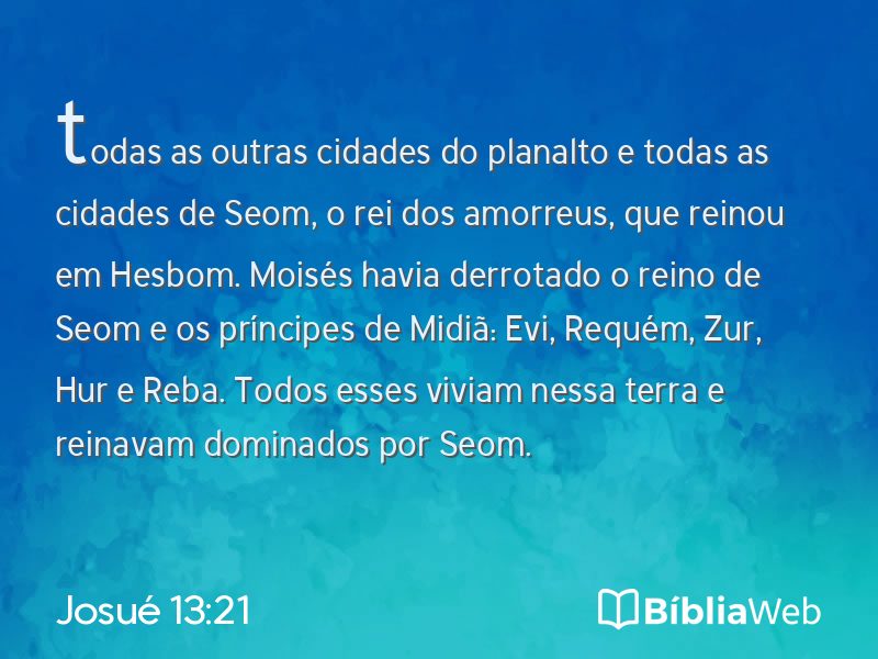 Josué 13:21 em imagem para compartilhar