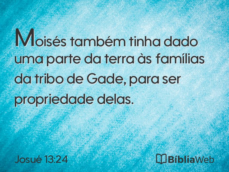 Josué 13:24 em imagem para compartilhar