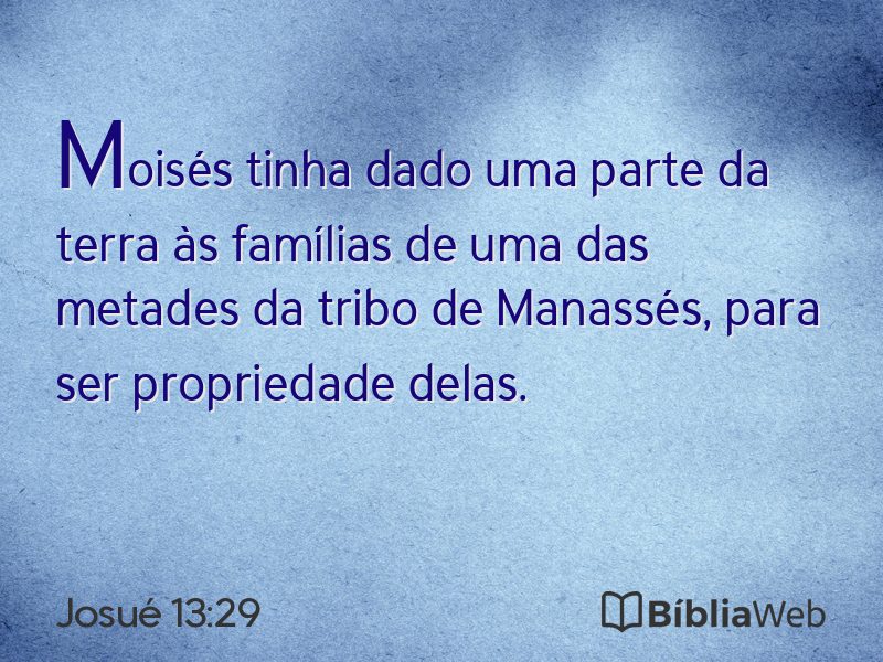 Josué 13:29 em imagem para compartilhar