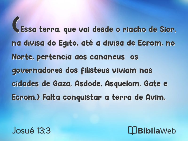 Josué 13:3 em imagem para compartilhar