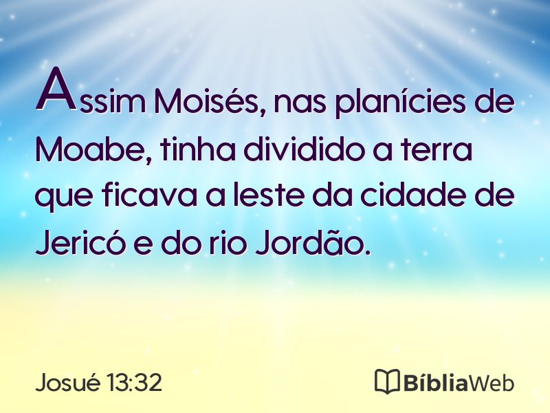 Josué 13:32 em imagem para compartilhar