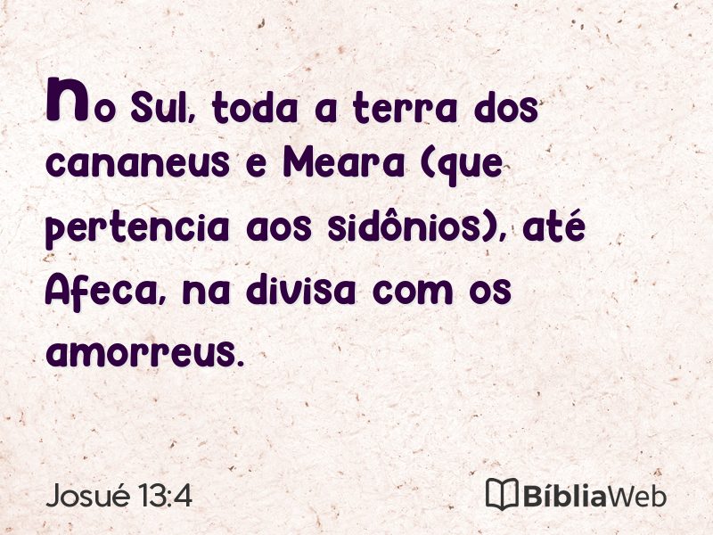 Josué 13:4 em imagem para compartilhar