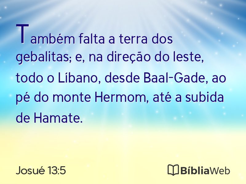 Josué 13:5 em imagem para compartilhar