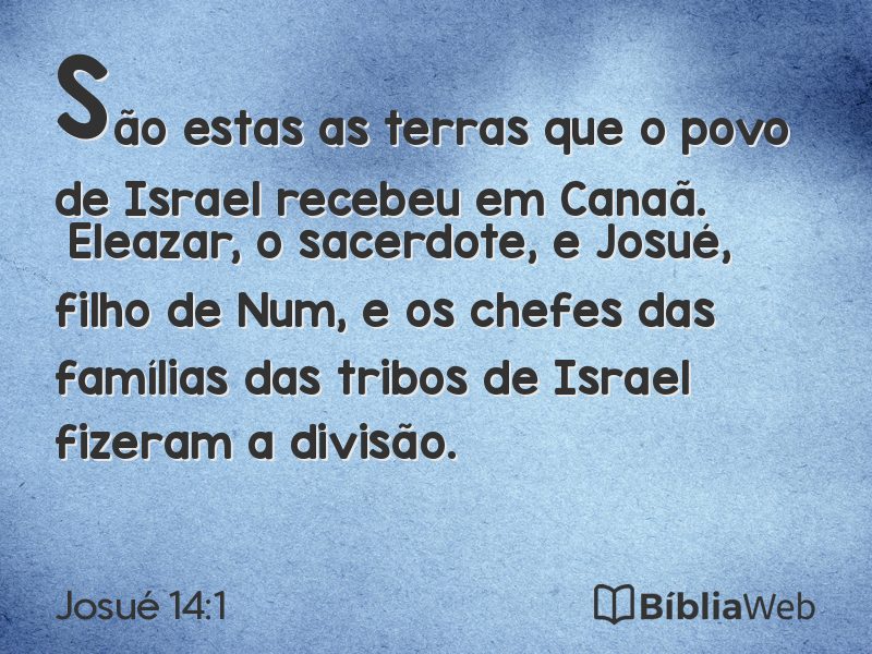Josué 14:1 em imagem para compartilhar