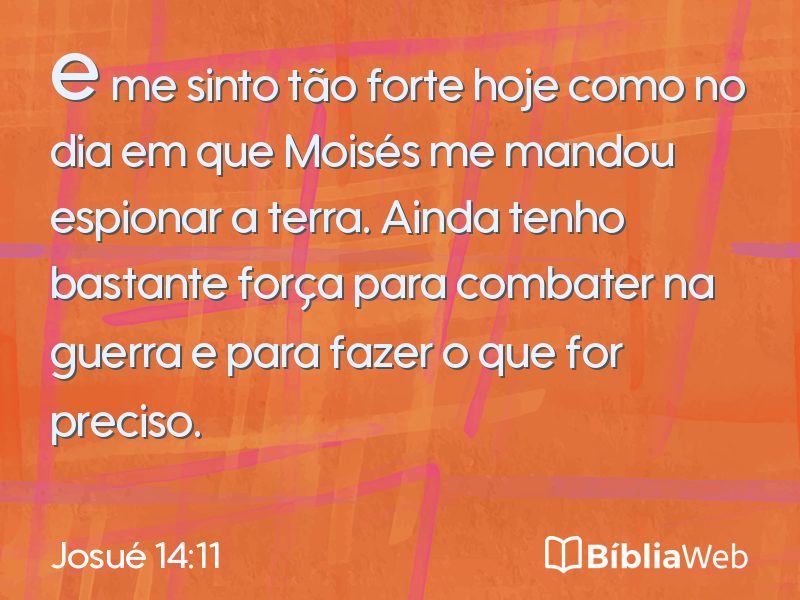 Josué 14:11 em imagem para compartilhar