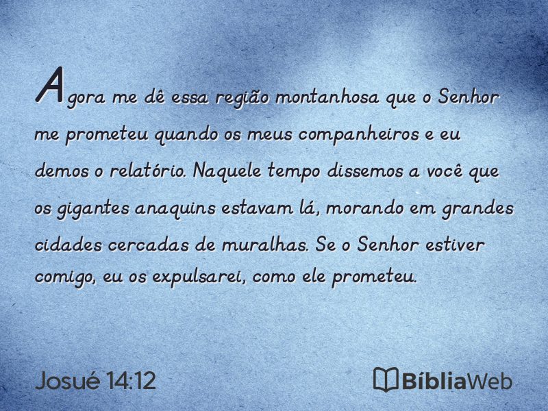 Josué 14:12 em imagem para compartilhar