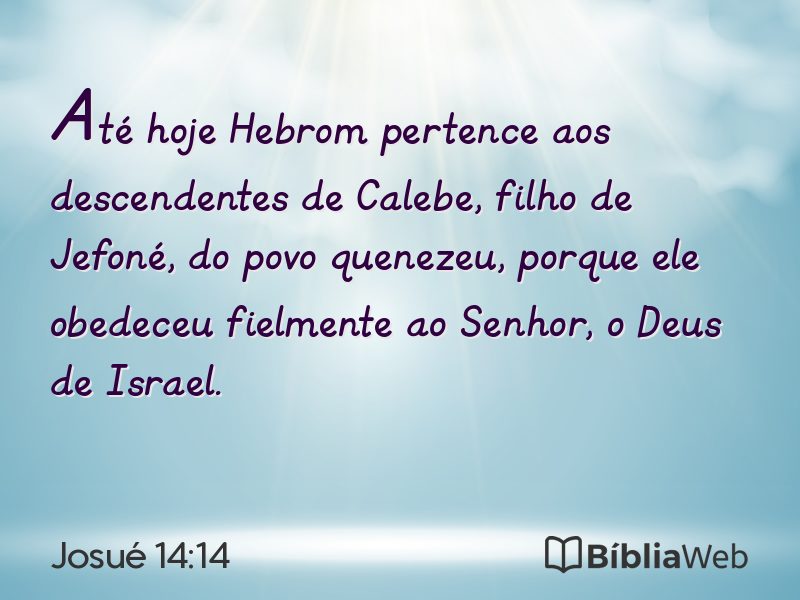 Josué 14:14 em imagem para compartilhar