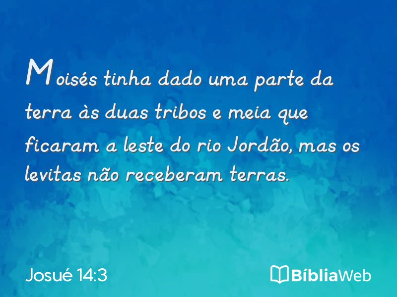 Josué 14:3 em imagem para compartilhar