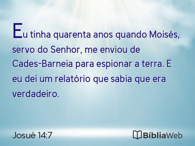 Josué 14:7 em imagem para compartilhar